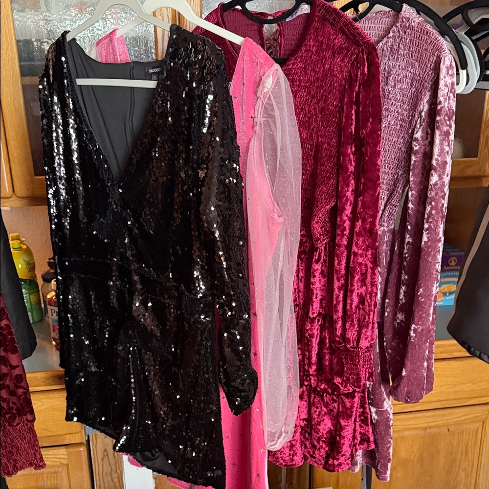 Sparkles ,sequins and velour/believer dress and romper bundle! Read below 👇